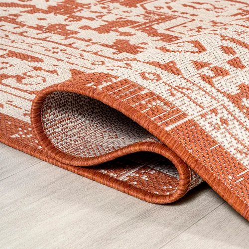 Miniatura 78 de Eyely BMS101D-28 - Alfombra de pasillo con textura de medallón de Santa Mónica Slesi, para interiores y exteriores, estilo costero, bohemio, Gris