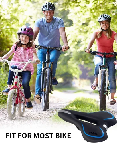 Miniatura 6 de MSDADA Asiento de bicicleta de gel para hombres y mujeres, asiento de bicicleta impermeable, cómodo y suave cojín