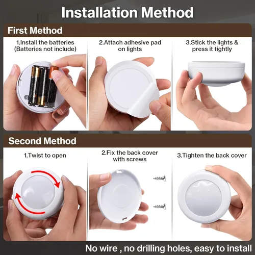 Miniatura 7 de Cadrim Luces de disco – LED que cambian de color, luces regulables debajo del gabinete con controles remotos inalámbricos para cocina (paquete de 1)