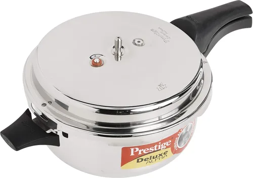 Prestige Deluxe Olla de presión profunda de acero inoxidable de 5 litros