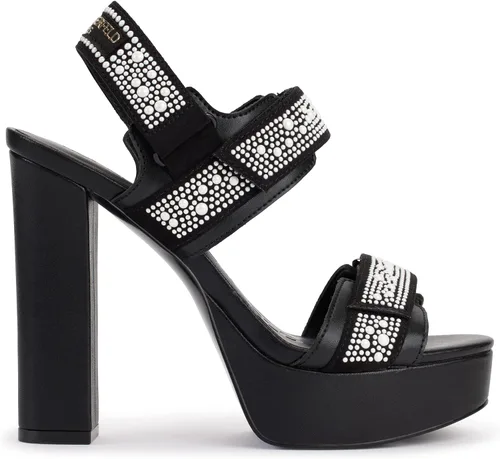 Miniatura 5 de KARL LAGERFELD Alessia Pearl - Sandalias de plataforma con talón descubierto para mujer