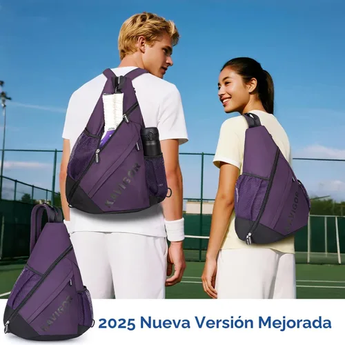 Miniatura 7 de KAVIGOR Bolsa de pickleball 2025, mochila ultraligera convertible con tela suave al tacto y bolsillo húmedo/seco, se adapta a 4 paletas +