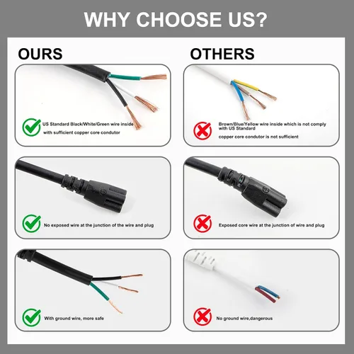 Miniatura 5 de Cables de extensión T5 T8 negros de 4 pies, cable de alimentación de luz de crecimiento, cables de conexión de lámpara de 48 pulgadas, conectores