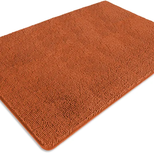 Miniatura 263 de Alfombra de baño pequeña de 12 x 18 pulgadas, lavable y absorbente, antideslizante, alfombra de baño de felpilla gruesa y suave para baño, ducha