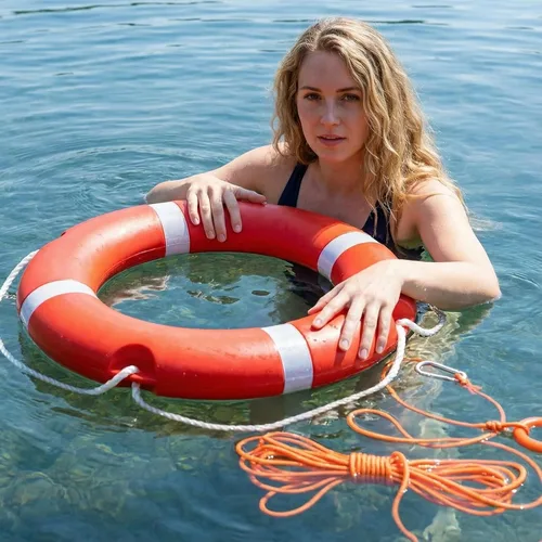 Miniatura 3 de Juego de anillos de seguridad para barcos de 28/23 pulgadas, cuerda flotante de 98.4 pies, estándar internacional de 2.5/3.3 lbs, cuerda de anillo