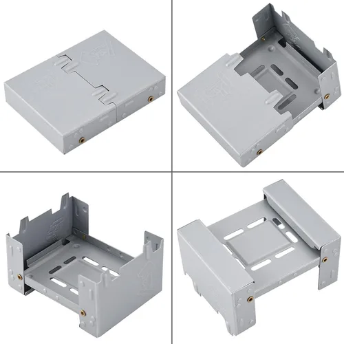 Miniatura 7 de Estufa de camping plegable portátil para cocinar al aire libre, ligera de bolsillo y tableta de combustible, ideal para senderismo, picnic, barbacoa