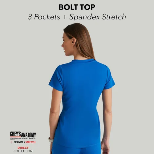 Miniatura 2 de BARCO Grey's Anatomy Spandex Stretch Direct - Camiseta médica con cuello en V para mujer