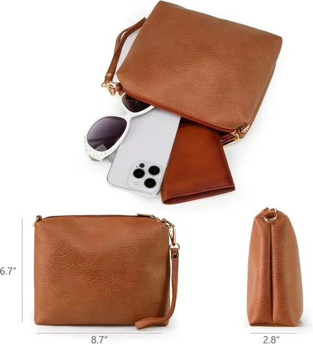 Miniatura 6 de Montana West - Bolso para mujer tipo hobo, ultra suave, plegable, con monedero