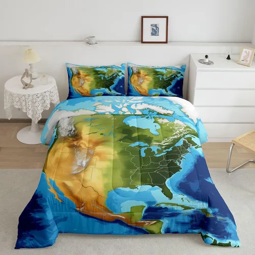 Miniatura 16 de Feelyou Juego de ropa de cama con diseño de dragón y galaxia, cielo estrellado, para niños y niñas, diseño de dragón, decoración colorida, colección