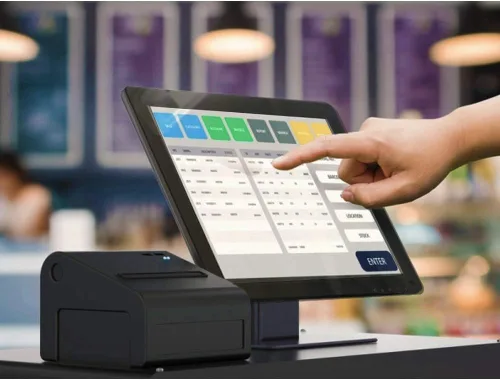 Miniatura 2 de Angel POS Monitor multi-táctil retroiluminado capacitivo LED de 17 pulgadas, pantalla táctil plana verdadera del diseño sin fisuras, VGA