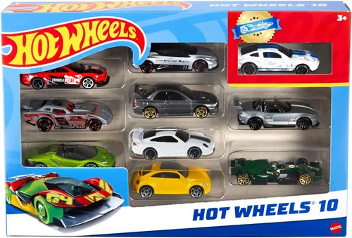 Miniatura 6 de Hot Wheels Juego de 10 camiones y autos de juguete a escala 1:64 para niños y coleccionistas, los estilos pueden variar [Exclusivo de Amazon]