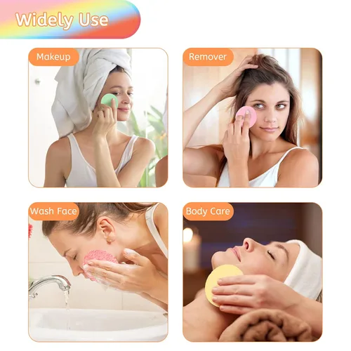 Miniatura 5 de Luxiv - 120 esponjas faciales comprimidas, 5 colores, esponja limpiadora facial, esteticistas, maquillaje comprimido, esponja facial, esponjas