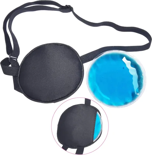 Miniatura 16 de Parches refrescantes para ojos hinchados, parche de ojo de hielo de seda pura, máscara de un solo ojo, cubierta médica de un solo ojo, terapia fría