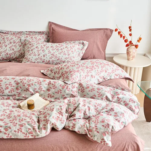 Miniatura 33 de EAVD - Juego de funda de edredón floral amarillo, tamaño Queen, de algodón, reversible, con estampado de jardín, floral, estético, 1 funda