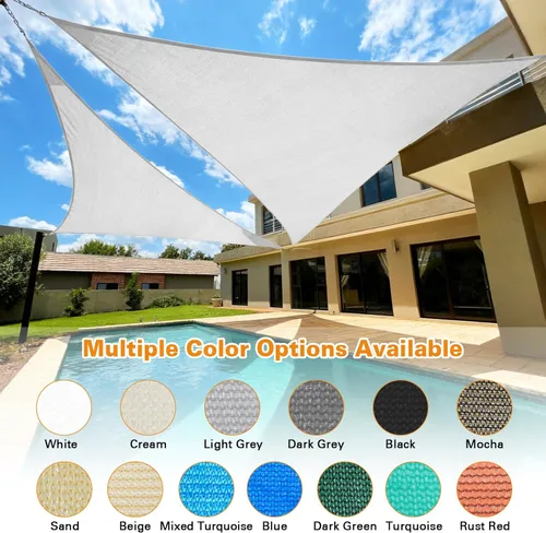 Miniatura 9 de Artpuch - Toldo tipo vela, de 6.53 oz/m², bloquea los rayos ultravioleta, ideal para el patio, jardín, instalaciones y actividades al aire libre
