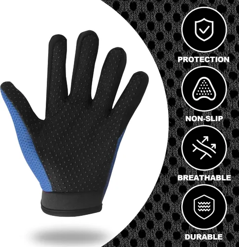 Miniatura 2 de Guantes de motocross para niños, niños y jóvenes, guantes de conducción para motocicleta, BMX, bicicleta de montaña, ATV, dedos completos, guantes