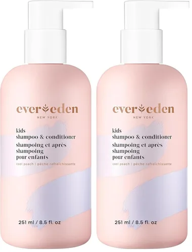 Miniatura 11 de Evereden Mini Kids Shampoo and Conditioner 2 en 1: Melocotón fresco, 1.7 fl oz. Vegano y cuidado suave para niños Champú y acondicionador