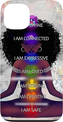 Miniatura 7 de Black Women Chakra Connected Expressive Strong Curly Hair Case for iPhone 17