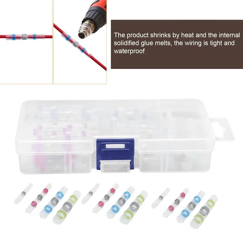 Miniatura 2 de Electrical Wire Crimp Terminals, Simple Transparent Shell, Heat Shrink End Connectors for Solder Ring Terminals(100pcs Boxed)