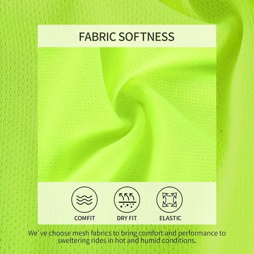 Miniatura 2 de BERGRISAR Camisetas básicas de ciclismo para hombre, manga corta, bolsillos con cremallera