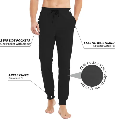 Miniatura 3 de Idtswch 3234363840 Long Inseam Men's Tall Sweatpants Joggers Slim Fit Workout Pants for Tall Men