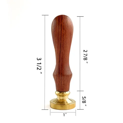 Miniatura 4 de 2 anillos de boda sello de cera con mango de palisandro, decoración en invitaciones, correos, selladores de sobres, cartas, tarjetas, embalajes