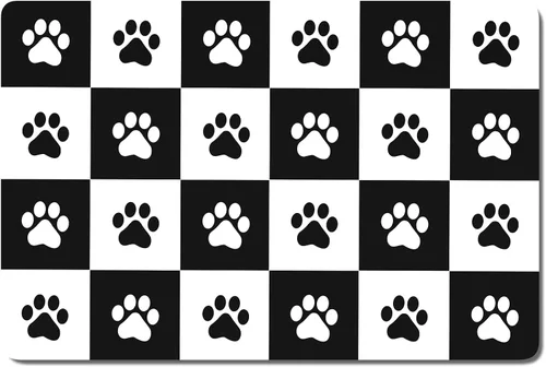 Miniatura 32 de Rnivvi Tapete de comida para perros, 16" x 24" absorbente, tapete para tazones de perros y gatos para comida y agua, bonita alfombra de goma