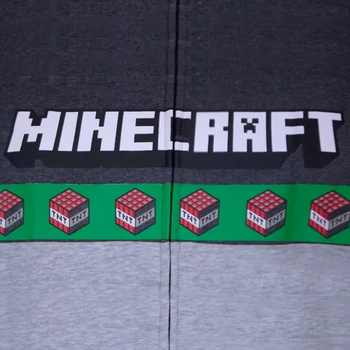 Miniatura 3 de Minecraft Creeper - Conjunto de 3 piezas para niños, sudadera con capucha y cremallera, camiseta de manga corta y pantalones deportivos