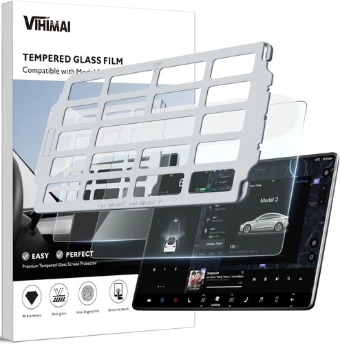 Miniatura 11 de Protector de pantalla para Tesla Model 3/Y, accesorios de 15 pulgadas, protector de pantalla táctil brillante para el modelo Y (2025 ~ 2020)
