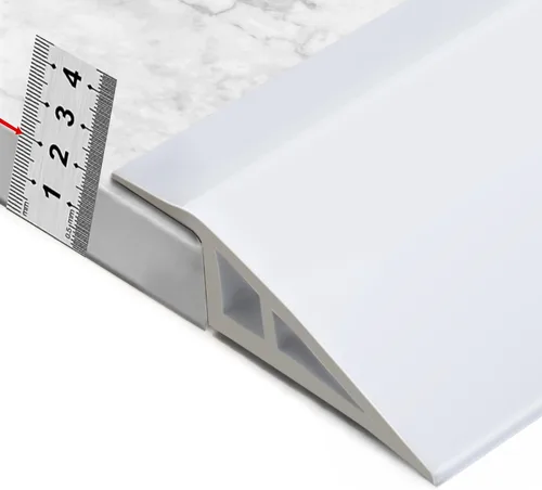 Miniatura 20 de BNELL Tira de molduras para bordes de alfombras y pisos, Tira de transición de piso autoadhesiva de PVC, Umbrales para puertas con una altura menor