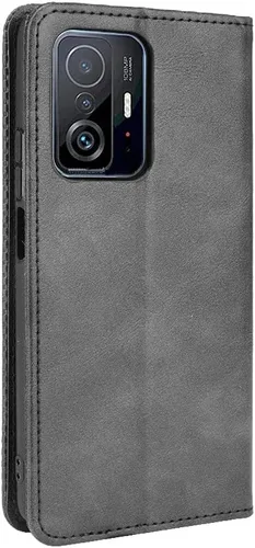 Miniatura 3 de Jielangxin Keji Funda para Xiaomi 11T Pro Caso,Funda para Xiaomi 11T/Mi 11T Pro Case PU Cuero Flip Cover Negro