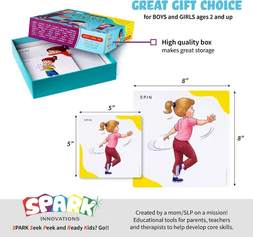 Miniatura 7 de Juego de acción para niños, juego de cartas de memoria a juego, juegos de cartas de movimiento para niños, juego interactivo para niños, busca