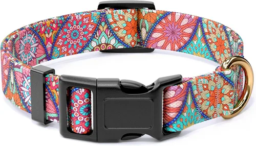 Miniatura 10 de Rnivvi Collar para perros pequeños, lindo collar floral resistente ajustable para cachorros con hebilla de liberación rápida para niño, niña