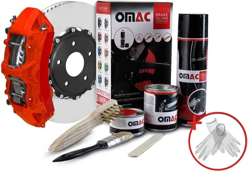 OMAC Pinza de freno a base de epoxi Kit de pintura para coche Texas Red Matt High Temp Texas Red (Matt) RAL:3020