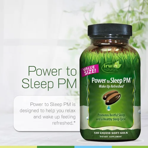 Miniatura 6 de Irwin Naturals Power to Sleep PM – Ayuda natural para dormir con melatonina, Ashwagandha, valeriana, GABA y L-teanina – Promueve la relajación
