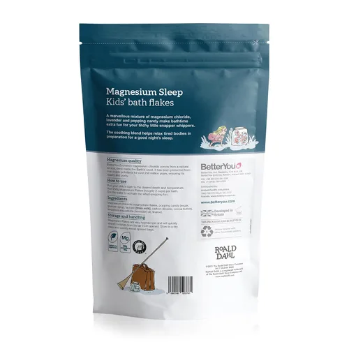 Miniatura 8 de BetterYou Magnesium Sleep - Copos de baño para niños, sales de baño con caramelos que estallan, remojo de baño con magnesio natural, lavanda
