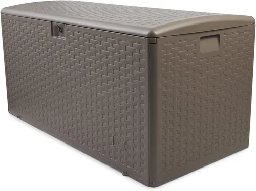 Miniatura 6 de Plastic Development Group Caja de almacenamiento al aire libre, cierre estándar, 73 galones, gris
