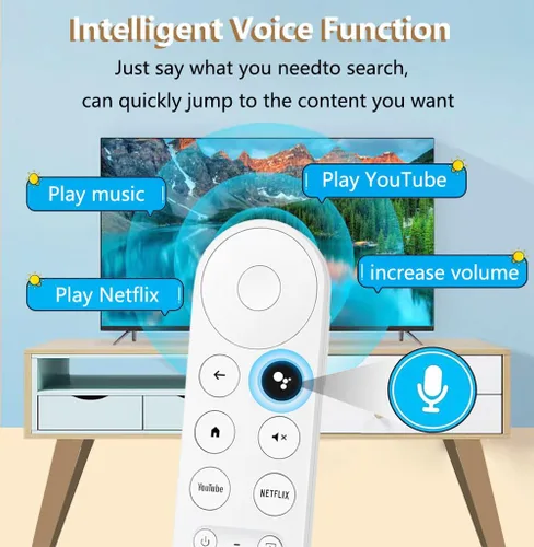 Miniatura 2 de Control remoto de voz actualizado para Google Chromecast 4k Snow TV, G9N9N Control remoto de repuesto para Google TV, GA01920-US, GA01409-US