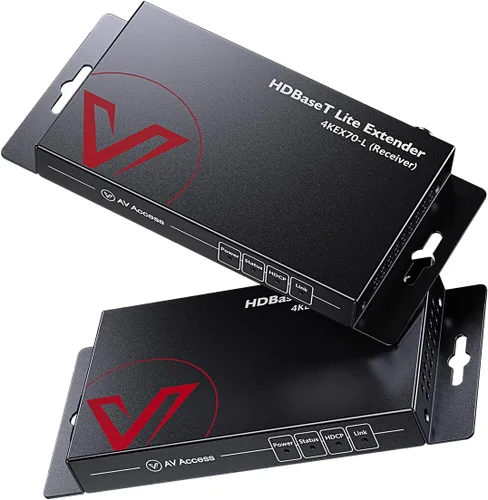 Extensor HDMI HDBaseT de acceso AV sobre Cat6a/7, 4K @60Hz 130 pies/1080P 230 pies, paso bidireccional PoE, IR y RS232, CEC, para cine en casa, sala