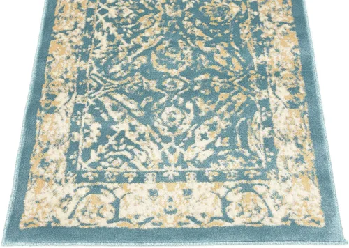 Miniatura 6 de Unique Loom Oslo Collection - Alfombra tradicional botánica verde azulado (3 x 13 pies)
