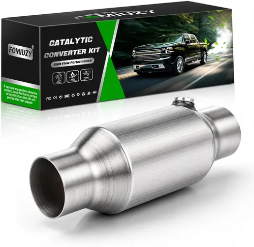 Miniatura 9 de Convertidor catalítico frontal universal de alto flujo de entrada y salida de 2.5 pulgadas, ajuste directo con puerto O2 (compatible con EPA)