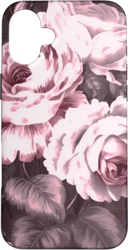 Miniatura 22 de iPhone 16 Vintage Classic Rose Flower Pattern in Pink Case