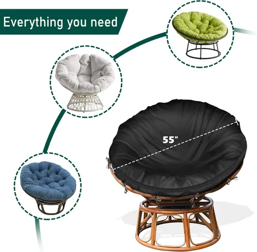 Miniatura 2 de Papasan Funda de cojín impermeable solamente, (para fundas de cojín para sillas Papasan de 47 a 55 pulgadas, para interiores y exteriores)