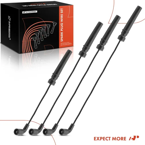 Miniatura 8 de A-Premium Juego de 4 cables de bujía de encendido compatibles con Chevrolet Aveo 2004-2008, Aveo5 2006-2008 y Daewoo Lanos 1999-2002 y Pontiac Wave
