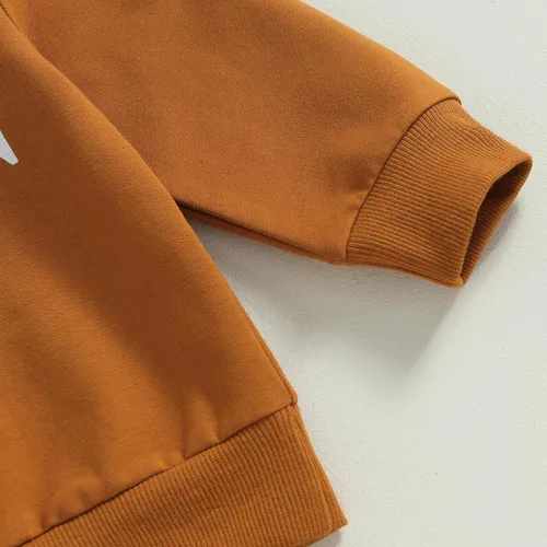 Miniatura 5 de Madjtlqy Conjunto de ropa de Halloween para bebé niña con estampado de calabaza con estampado de calabaza, camiseta de manga larga + pantalones