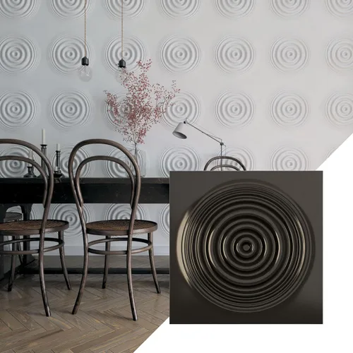 Ekena Millwork 19 5/8 pulgadas de ancho x 19 5/8 pulgadas de alto, Shallow EnduraWall Panel decorativo de pared 3D, carbón (cubre 2.67 pies Carbón