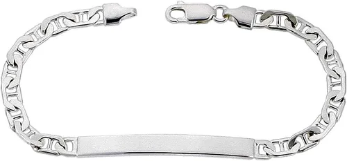 Pulsera pequeña de plata de ley con eslabones marineros de 0.197in para mujeres y hombres, 0.4in sin níquel, Italia, tamaños de 7 a 9 pulgadas de