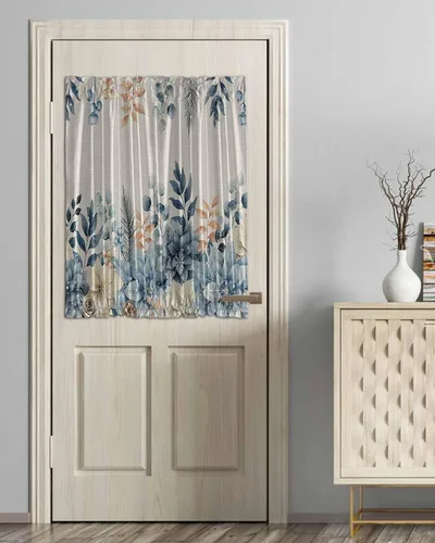 Miniatura 8 de Cortinas de puerta francesa de Navidad para ventana de puerta, panel de cortina con bolsillo para barra con alzapaños para luz lateral delantera