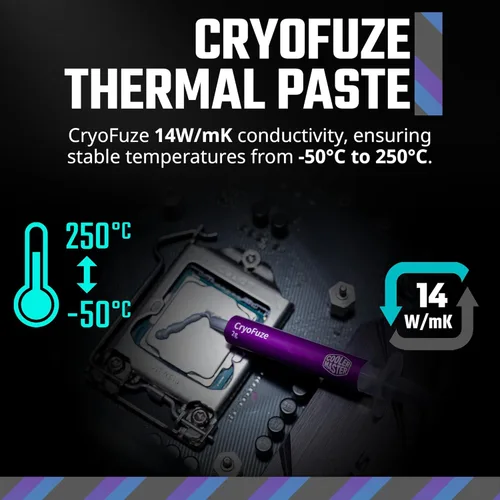 Miniatura 9 de Disipador Master Hyper 620S de Torre Dual para CPU, sincronización ARGB, ventilador PWM de 4.92 pulgadas, 6 tubos disipadores de calor de contacto