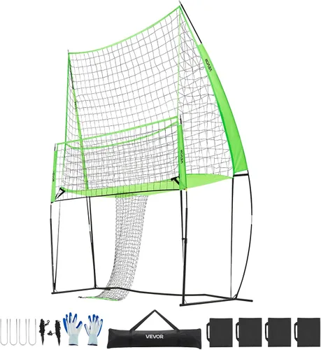 Miniatura 13 de VEVORAdjustable Height Badminton Net Set for Backyard Beach Lawn, Outdoor Portable Volleyball Net with Carrying Bag, 4 Square Quick Assemble Game
